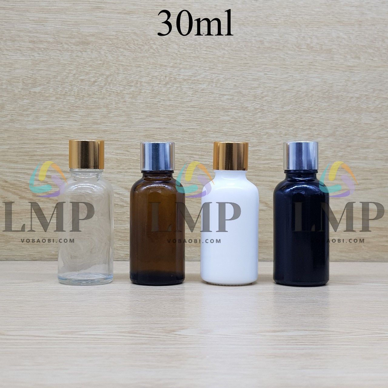 Chai tinh dầu nắp xi KO viền 30ml