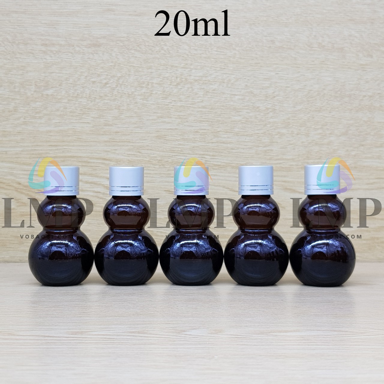 Chai hồ lô nắp xi 2 viền 20ml