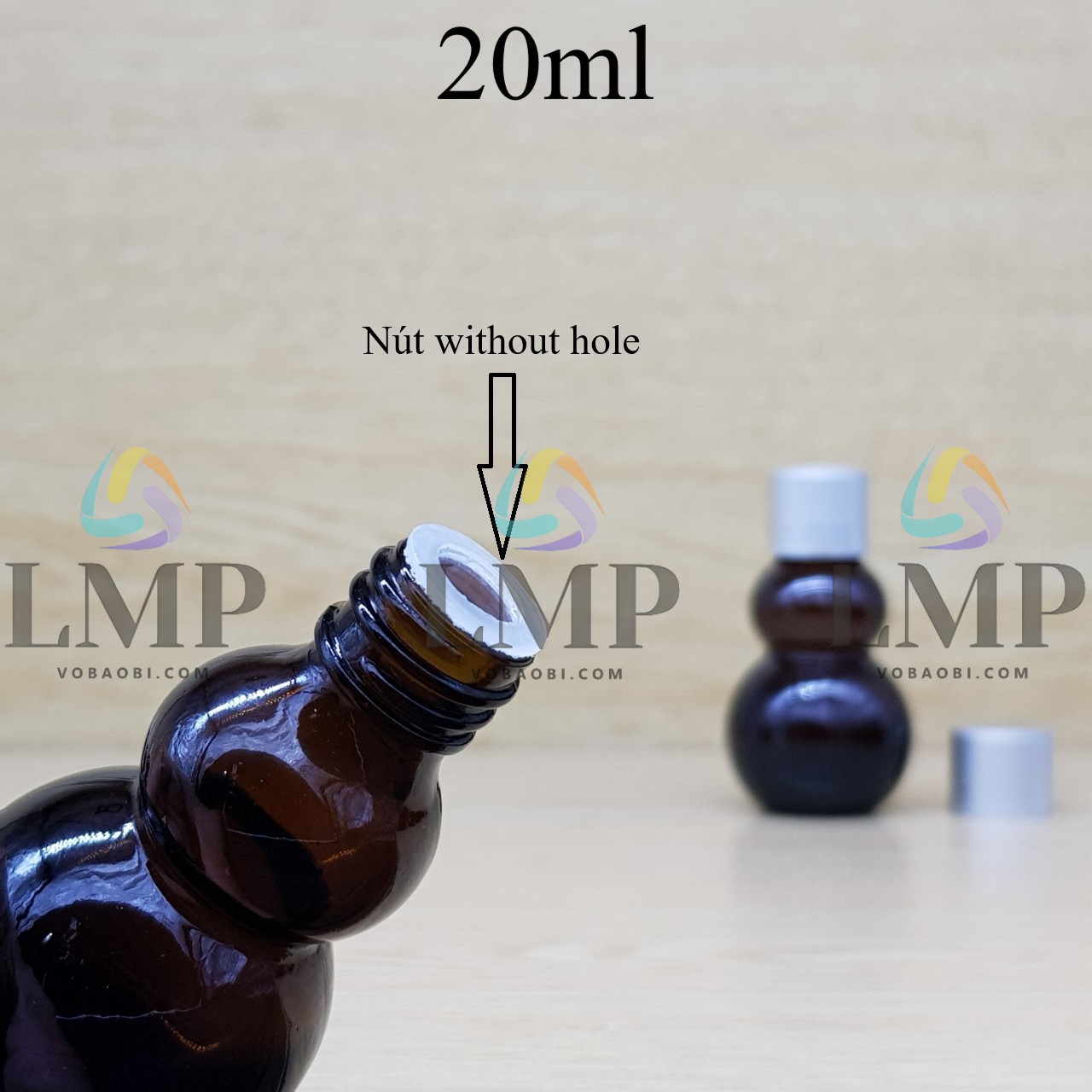 Chai hồ lô nắp xi 2 viền 20ml