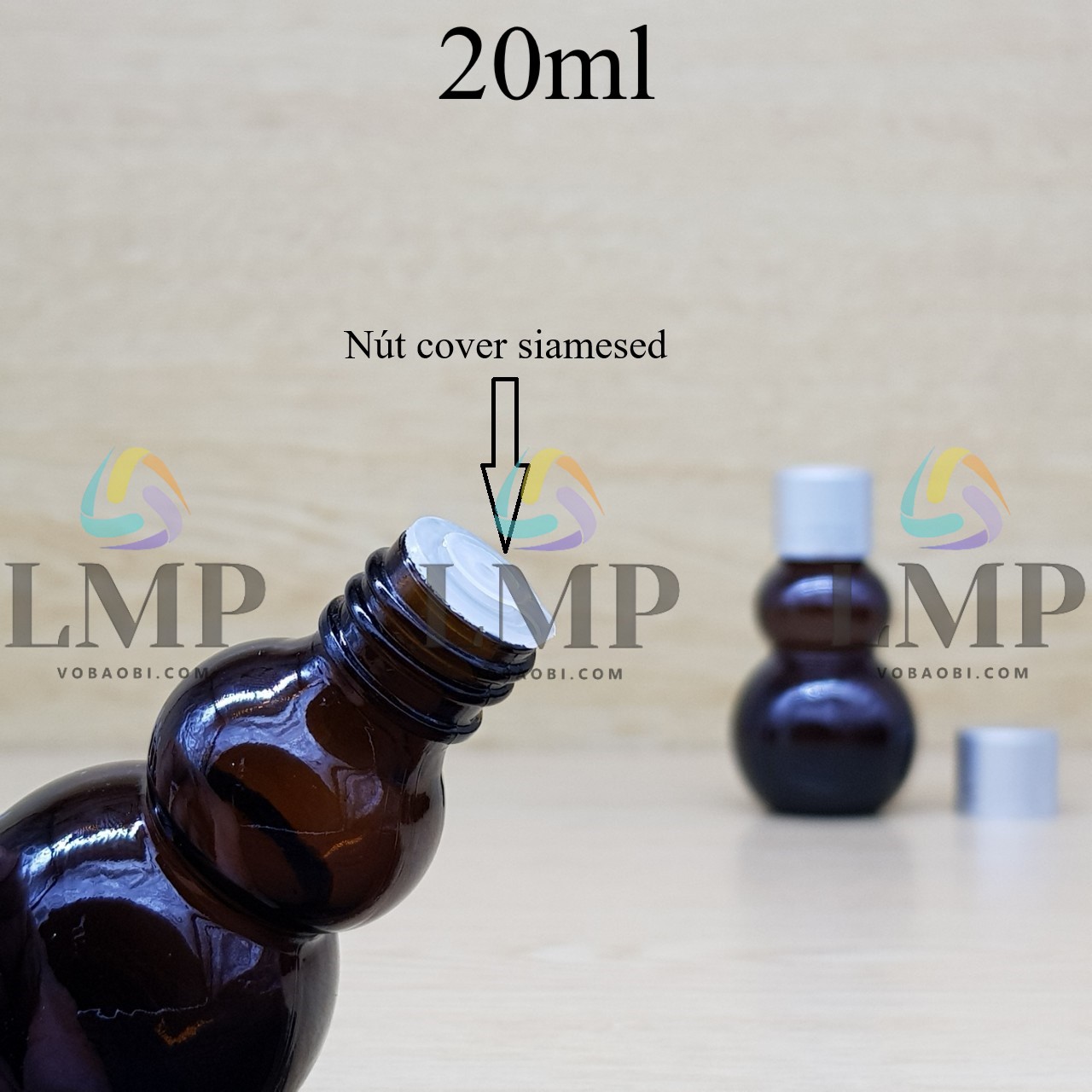 Chai hồ lô nắp xi 2 viền 20ml