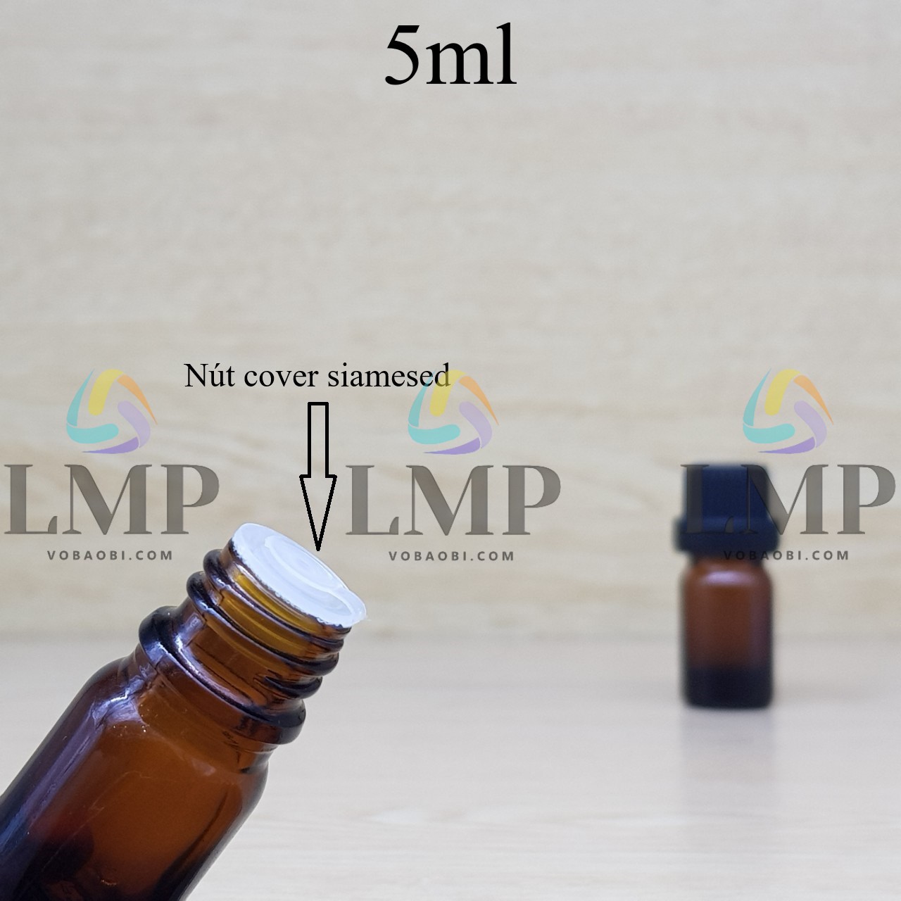Chai tinh dầu nắp dày 5ml