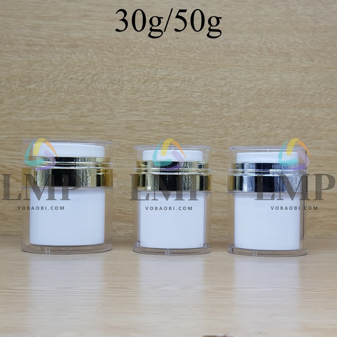 Hũ acrylic nhấn nhấn không 15g 30g 50g