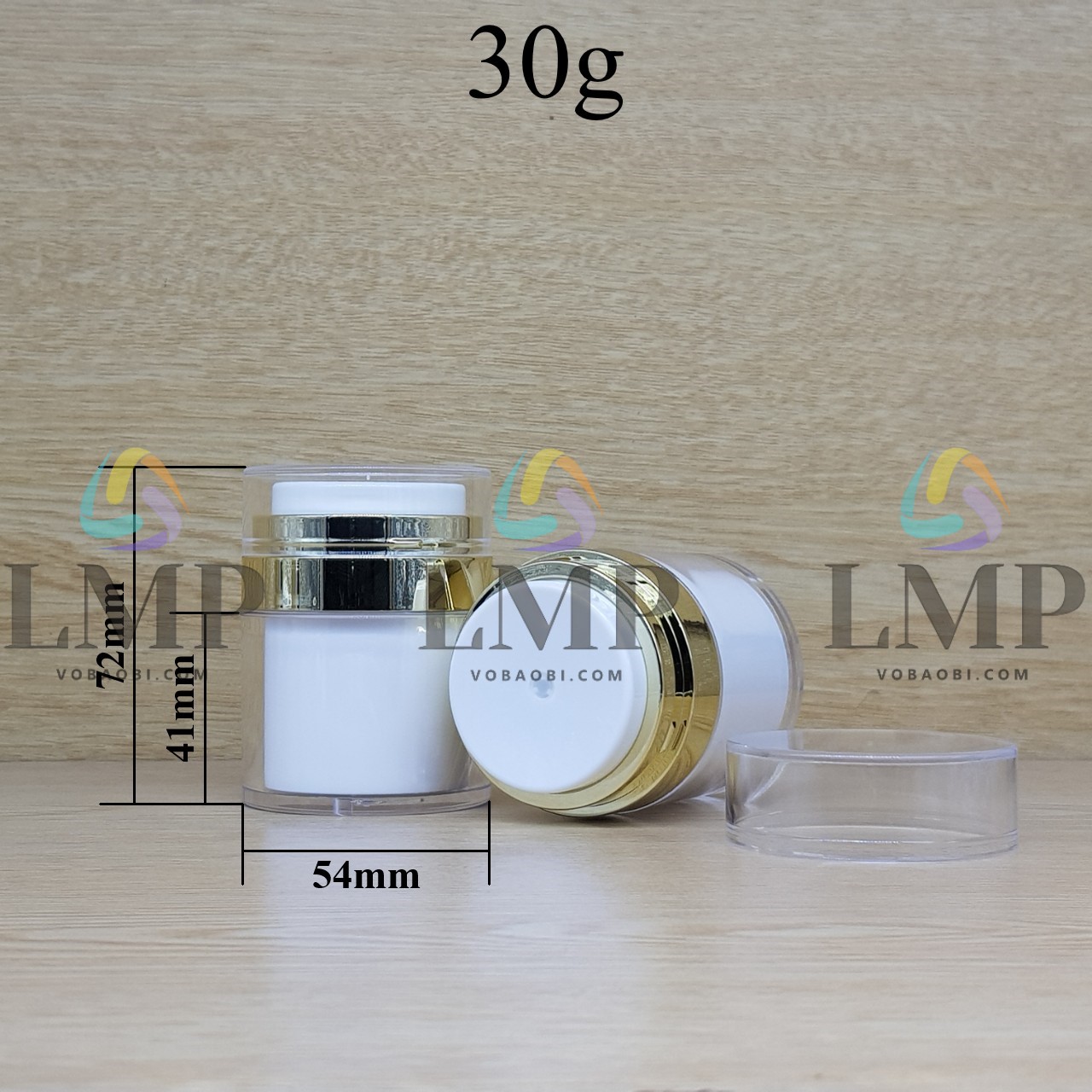 Hũ acrylic nhấn nhấn không 15g 30g 50g