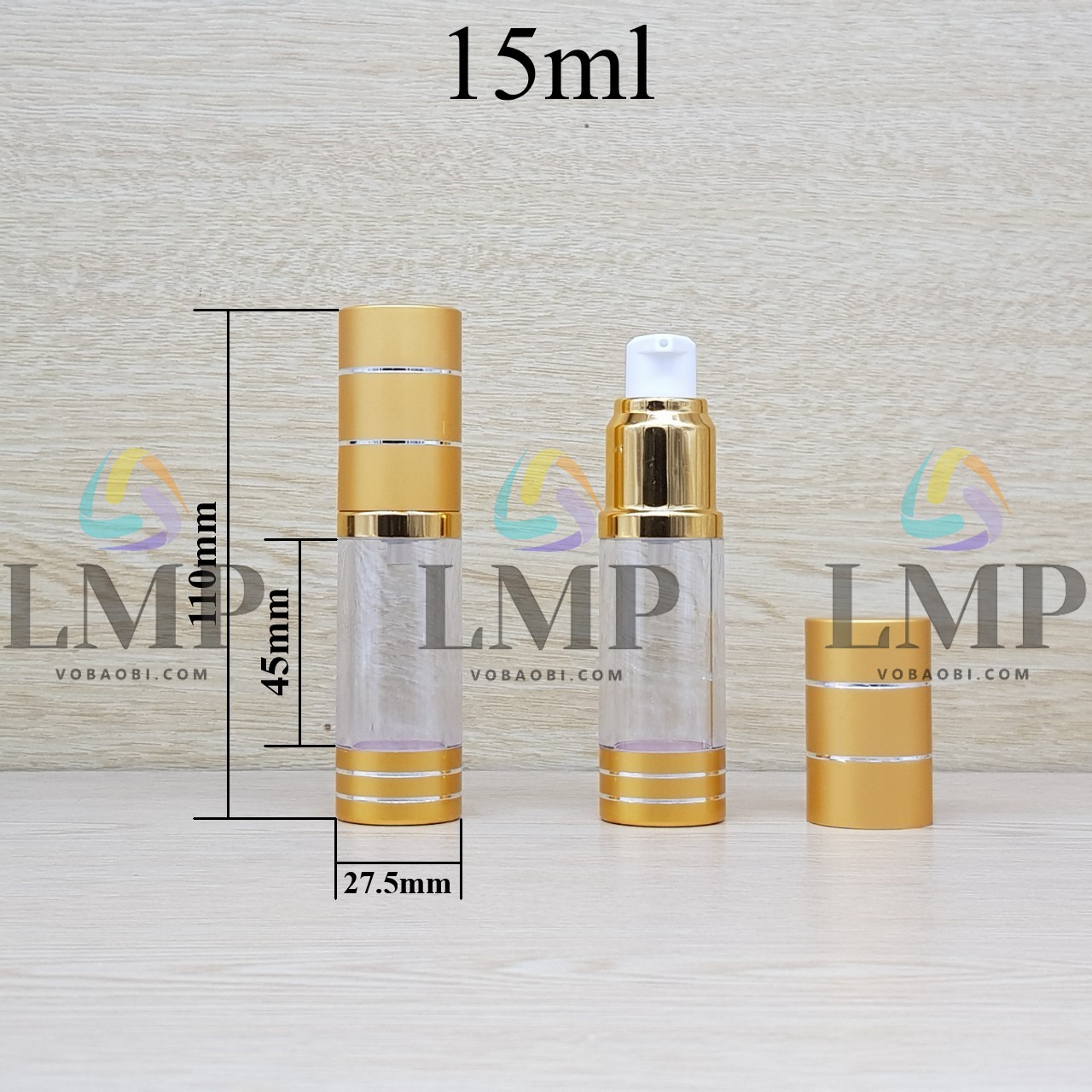 Chai hck thân trong nắp 2 viền
