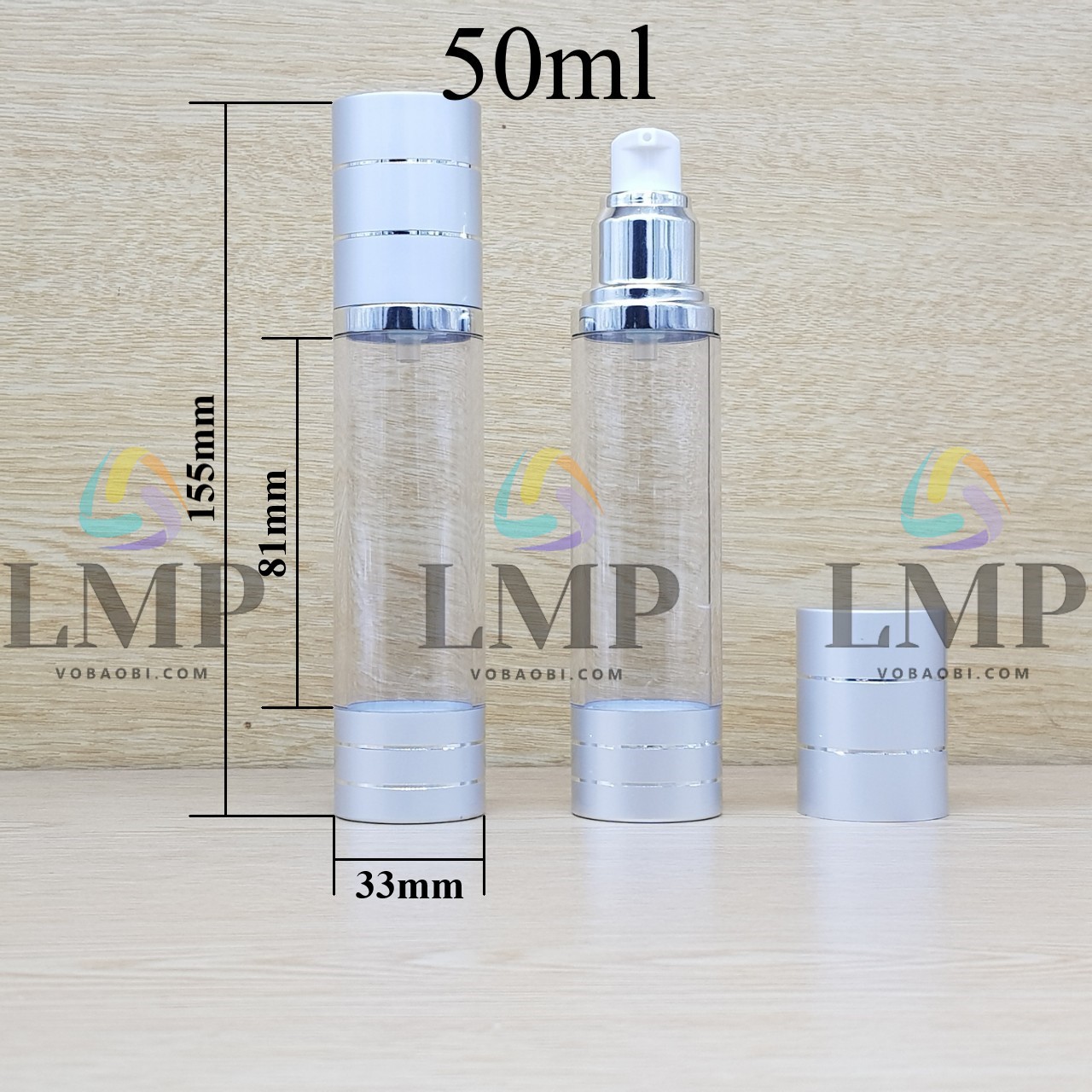 Chai hck thân trong nắp 2 viền