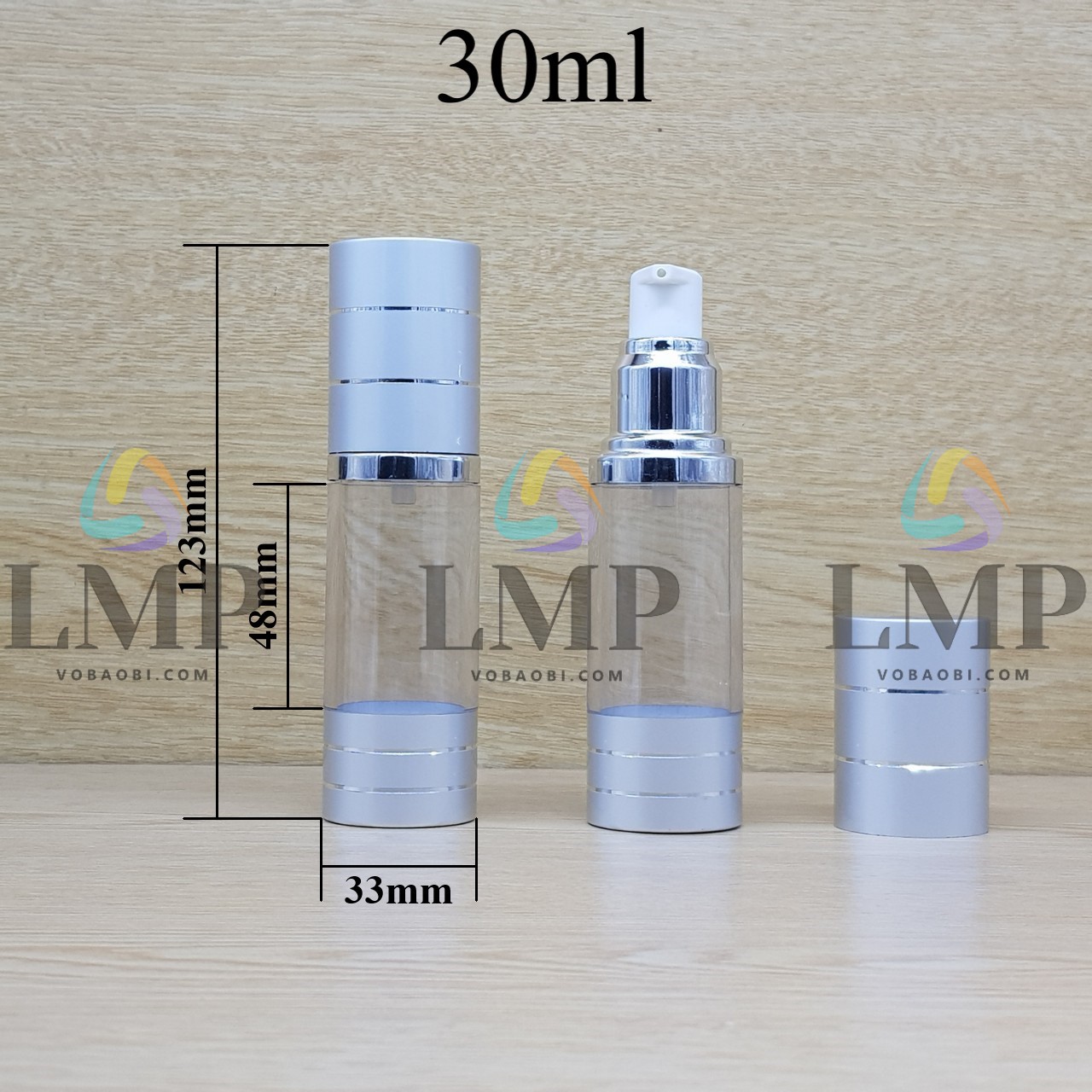 Chai hck thân trong nắp 2 viền