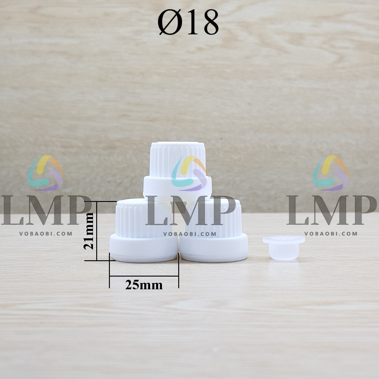 Nắp sọc dày Ø18 ( kèm nút chặn )