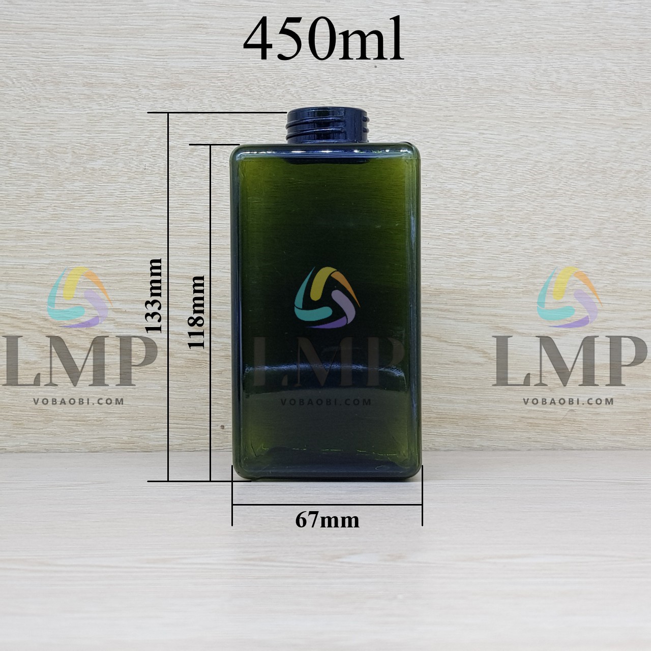 Chai lotion vuông cổ Ø24, Ø33