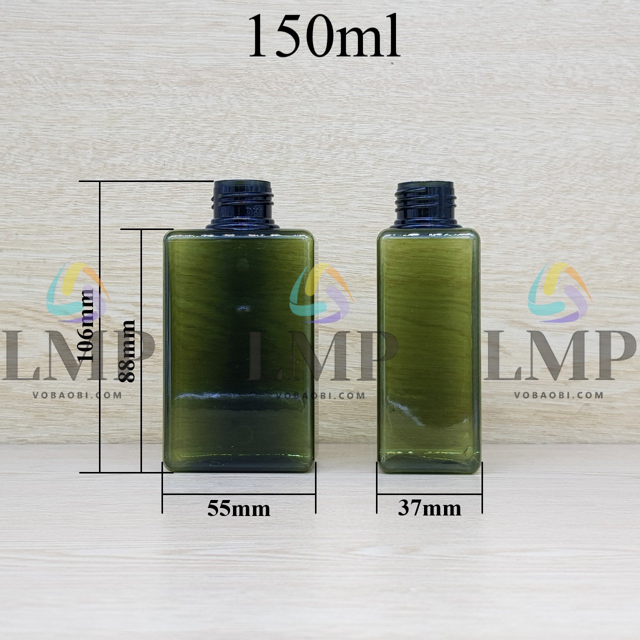 Chai lotion vuông cổ Ø24, Ø33