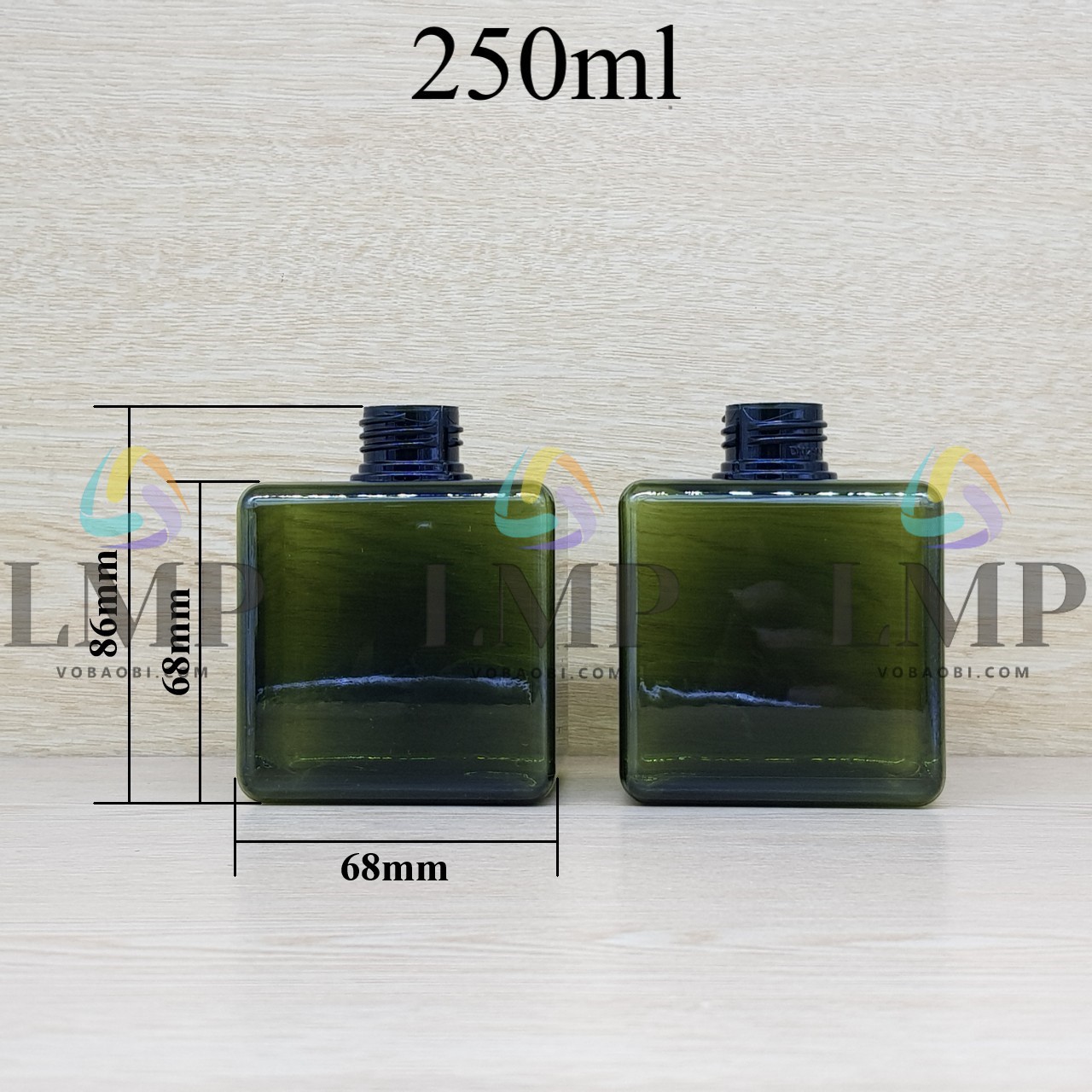 Chai lotion vuông cổ Ø24, Ø33