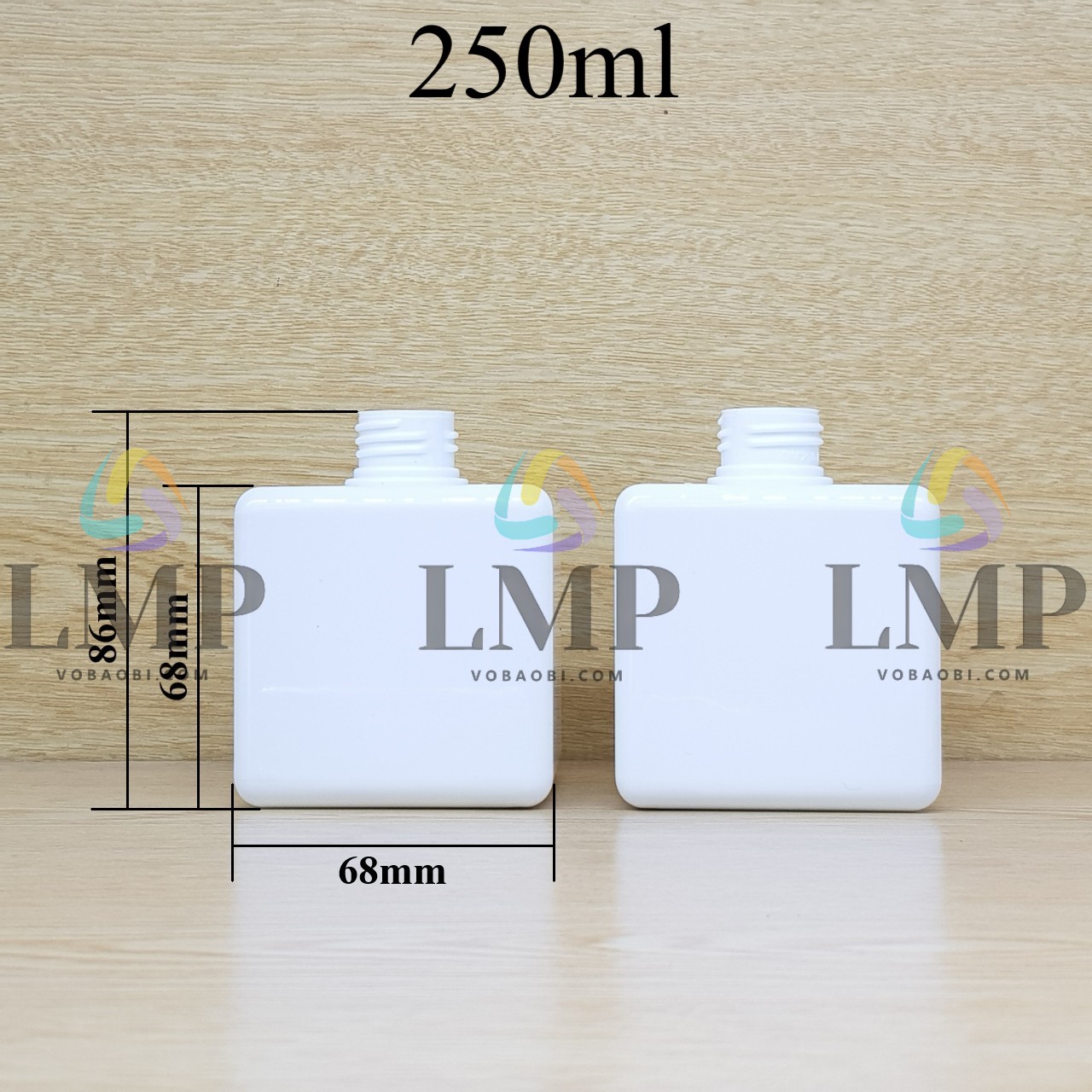 Chai lotion vuông cổ Ø24, Ø33
