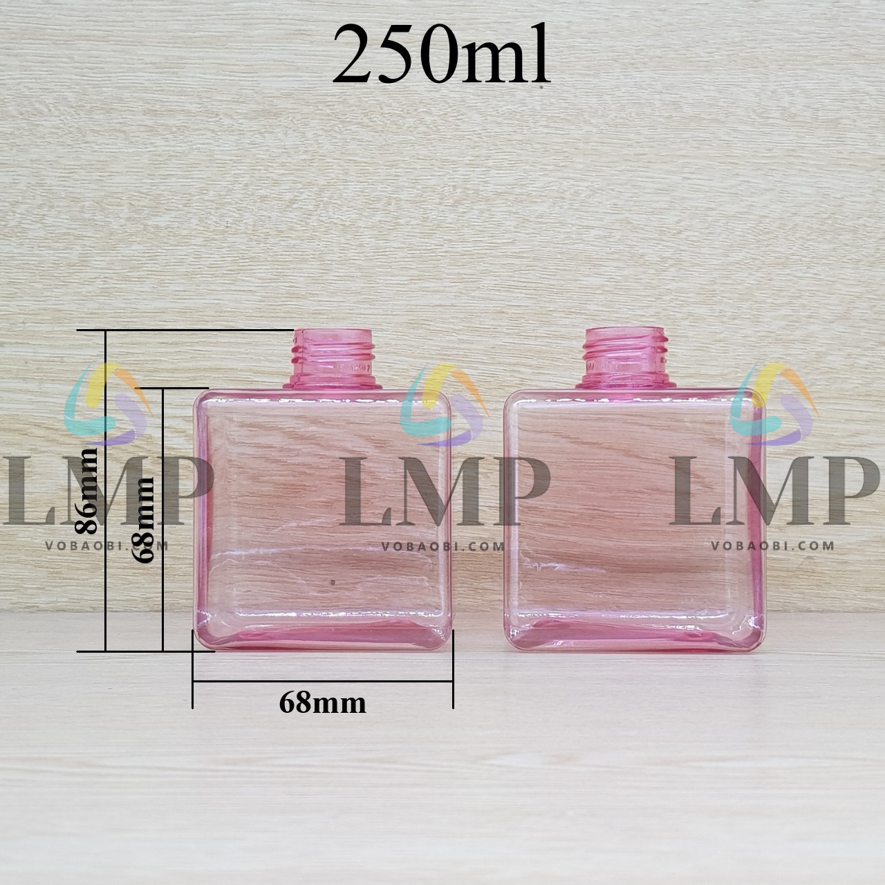 Chai lotion vuông cổ Ø24, Ø33
