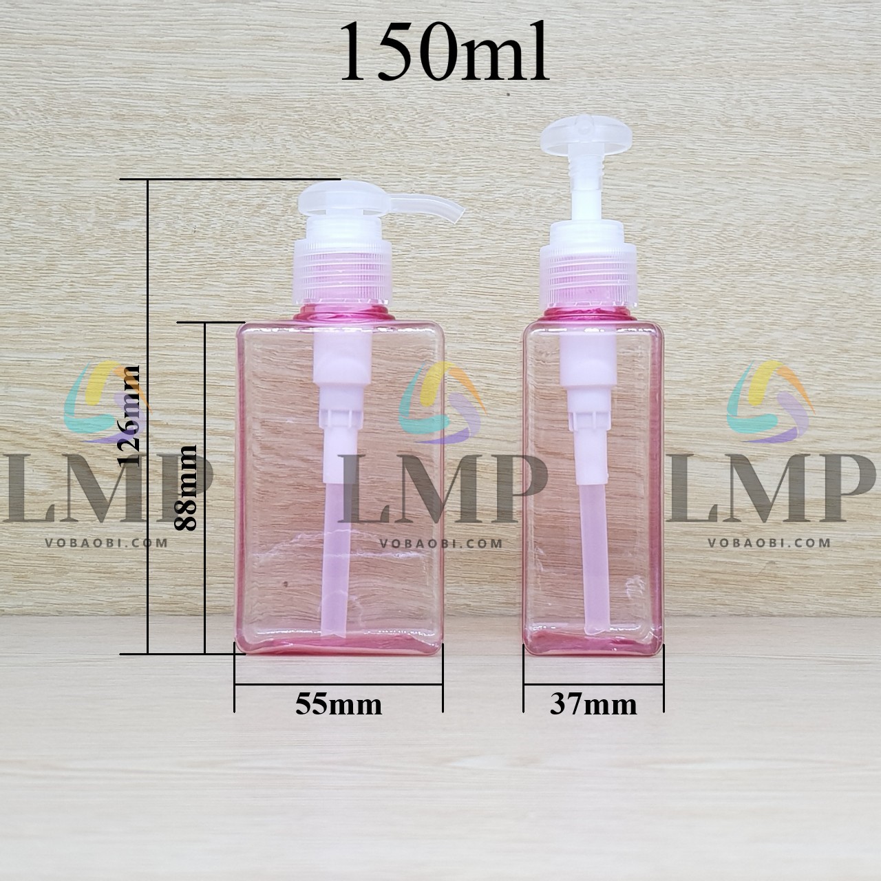 Chai lotion vuông vòi dài