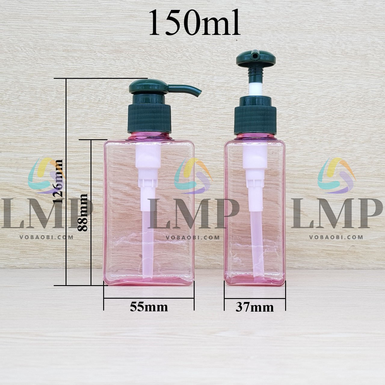 Chai lotion vuông vòi dài