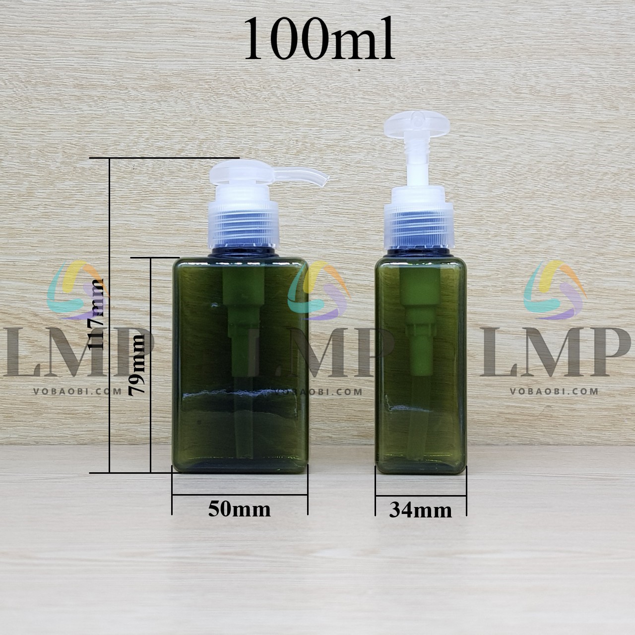 Chai lotion vuông vòi dài