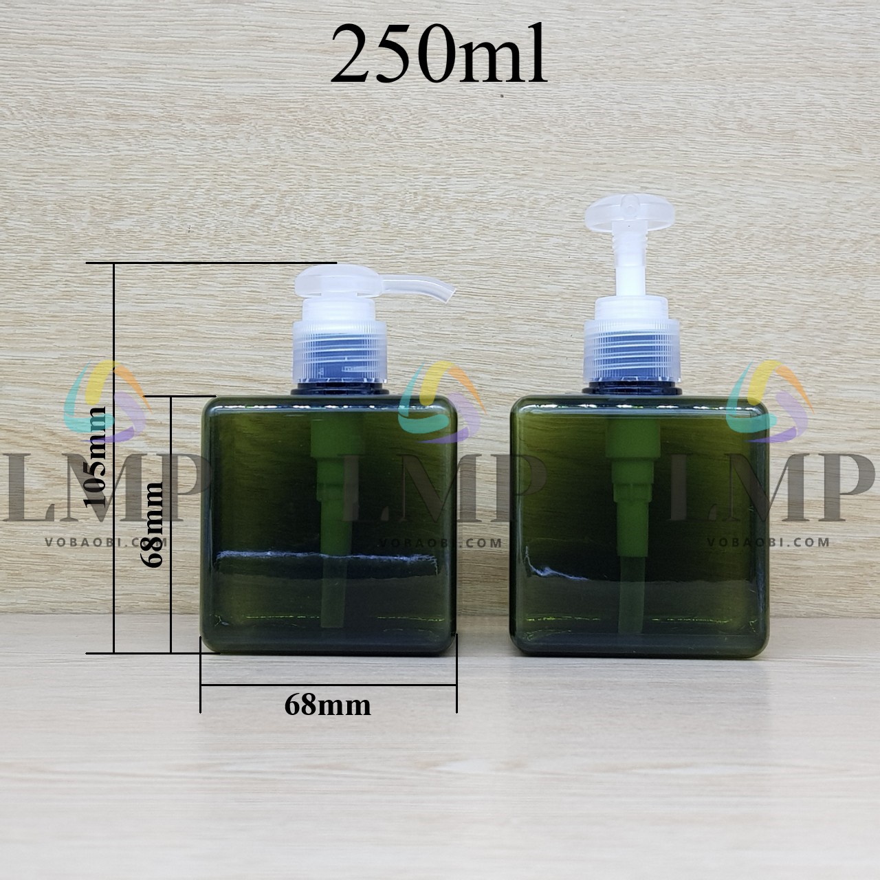 Chai lotion vuông vòi dài