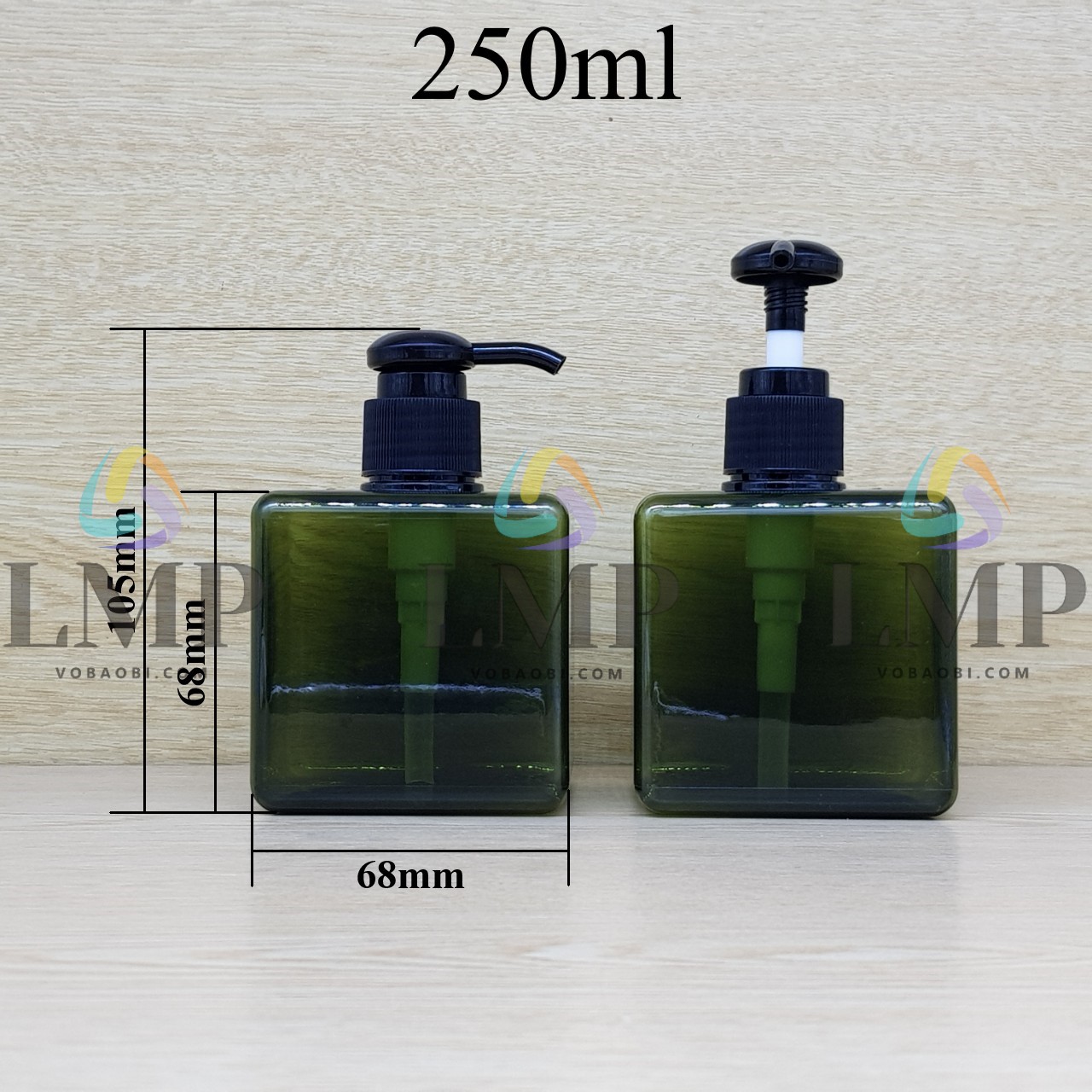 Chai lotion vuông vòi dài