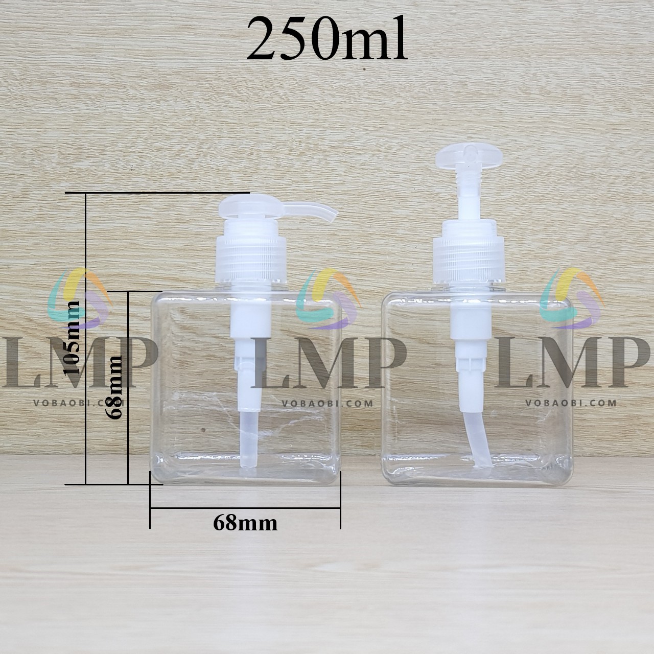 Chai lotion vuông vòi dài