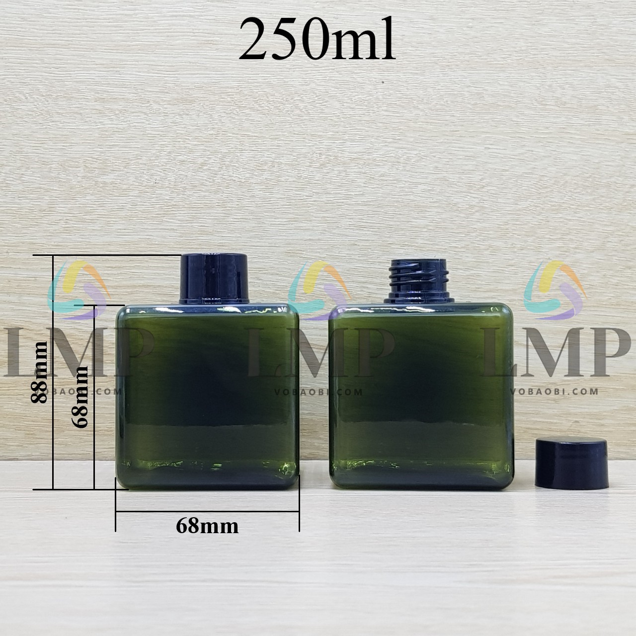 Chai lotion vuông nắp vặn trơn