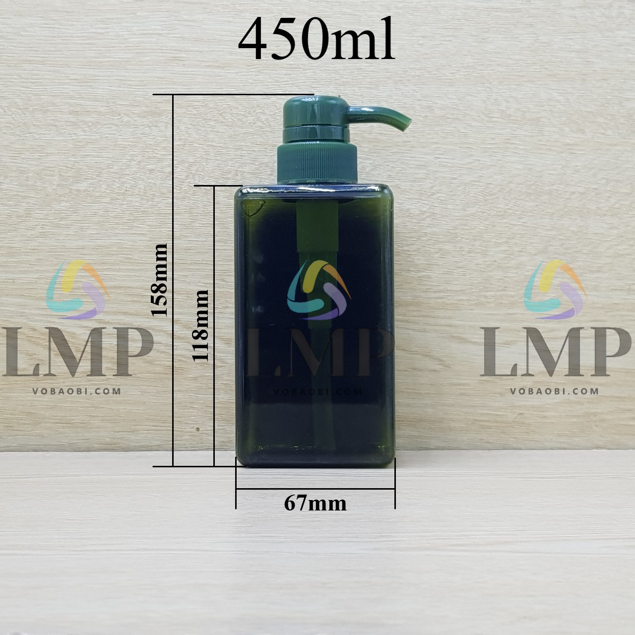 Chai lotion vuông vòi dài
