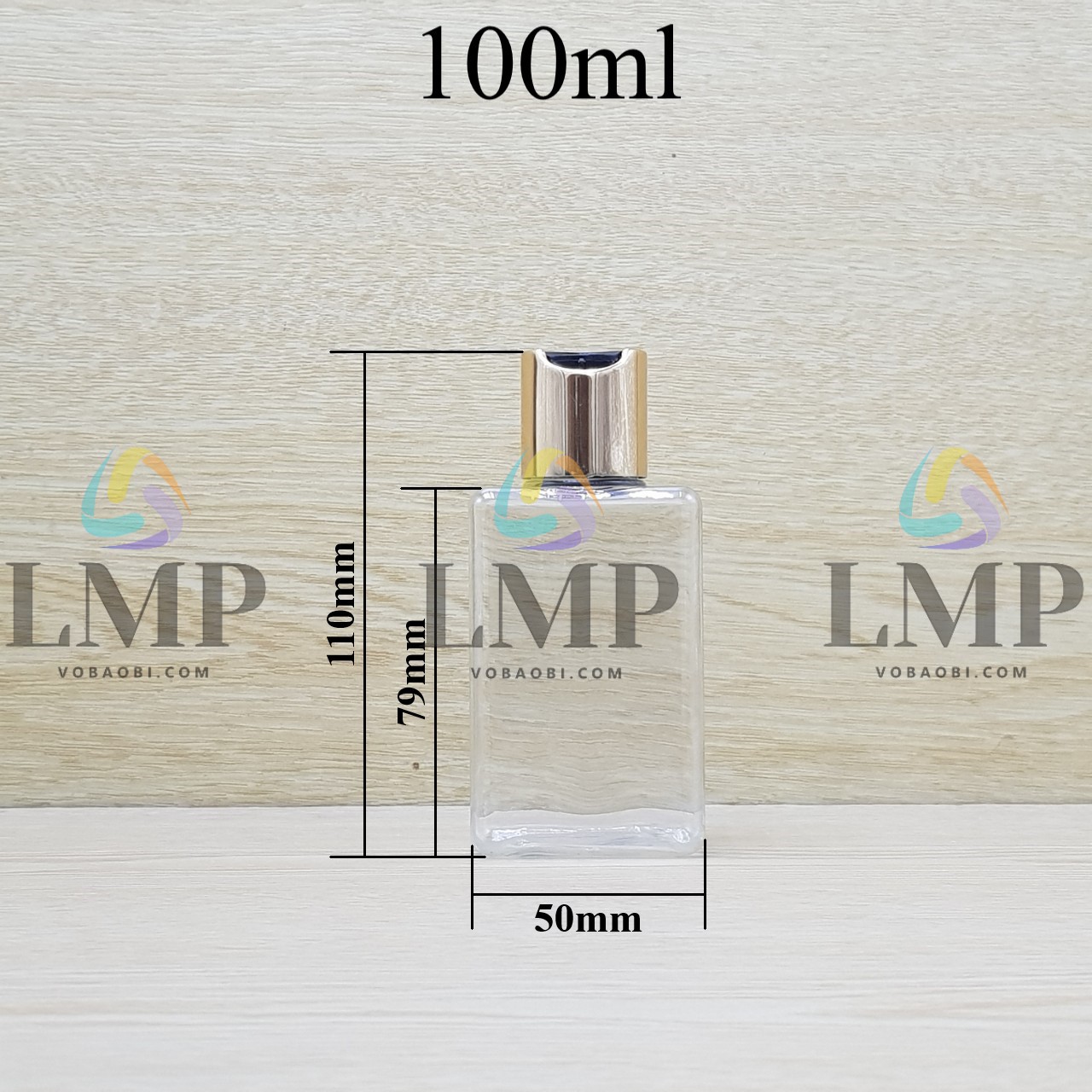 Chai lotion vuông nắp nhấn xi
