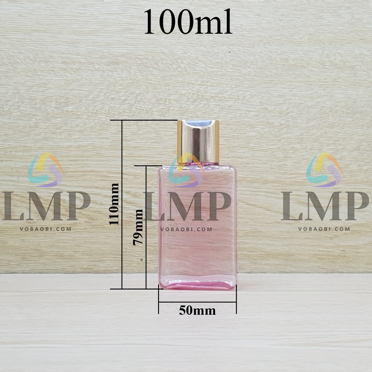 Chai lotion vuông nắp nhấn xi