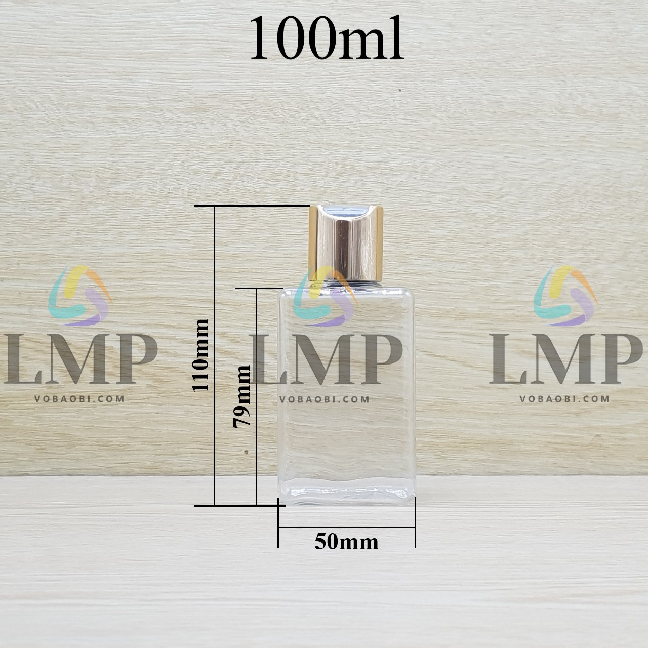 Chai lotion vuông nắp nhấn xi