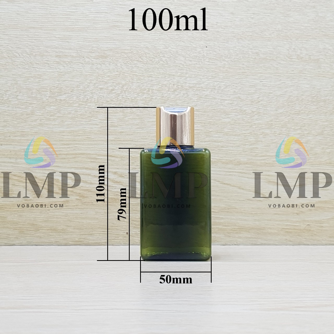 Chai lotion vuông nắp nhấn xi
