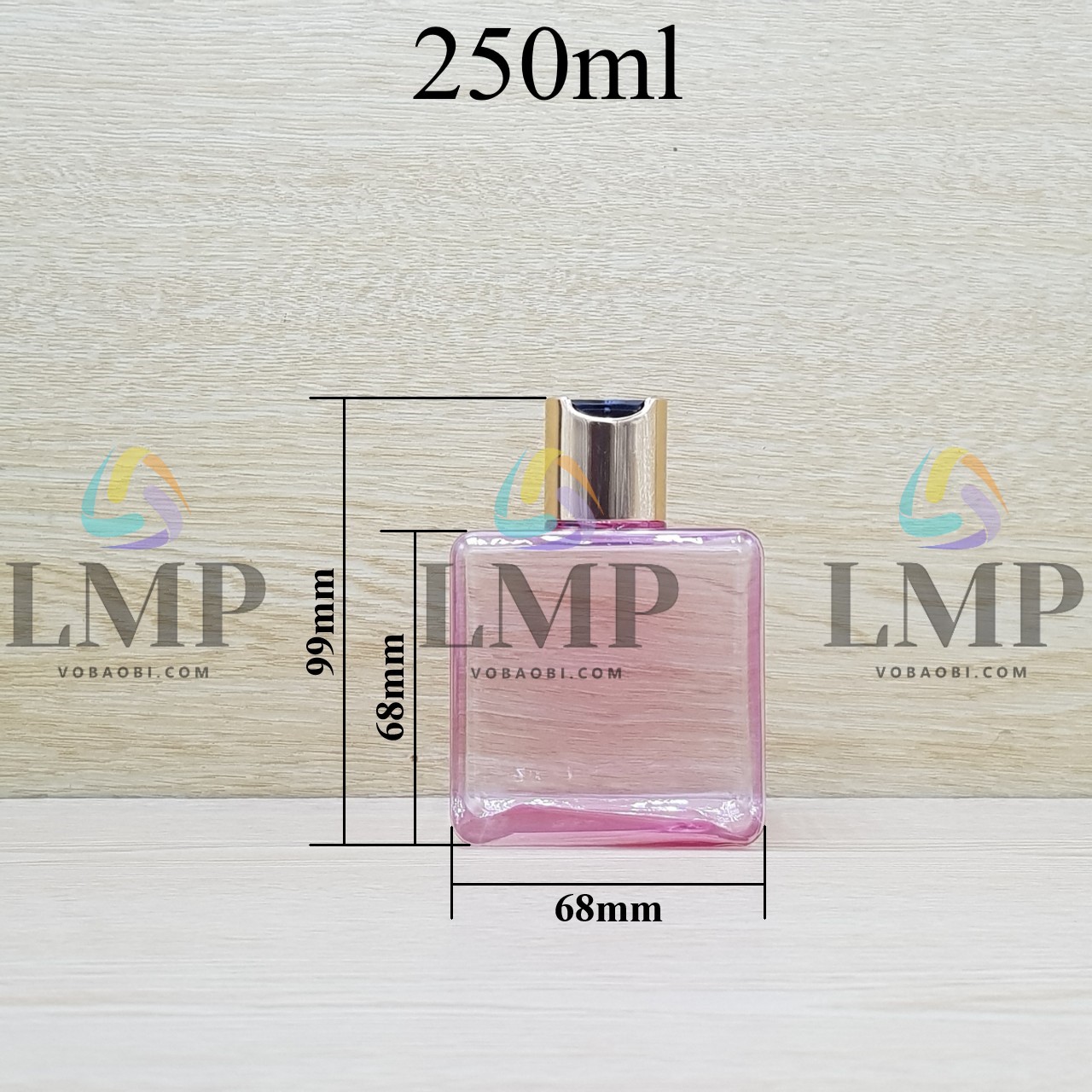 Chai lotion vuông nắp nhấn xi