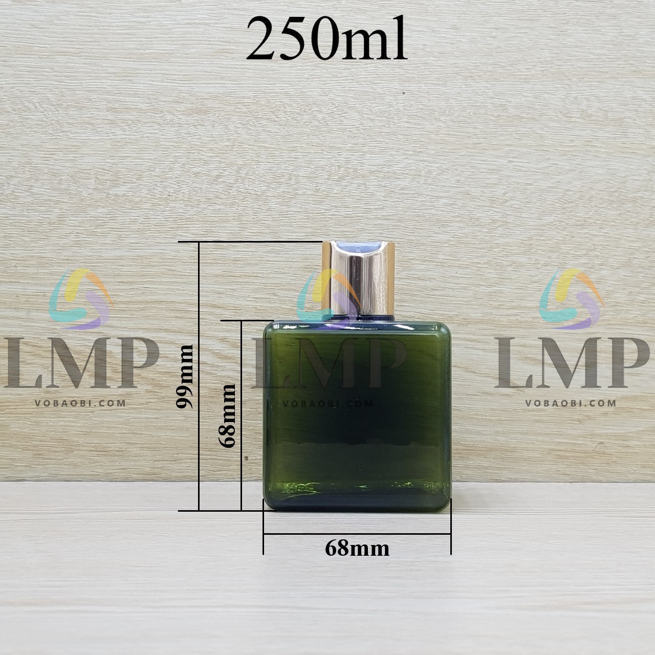 Chai lotion vuông nắp nhấn xi