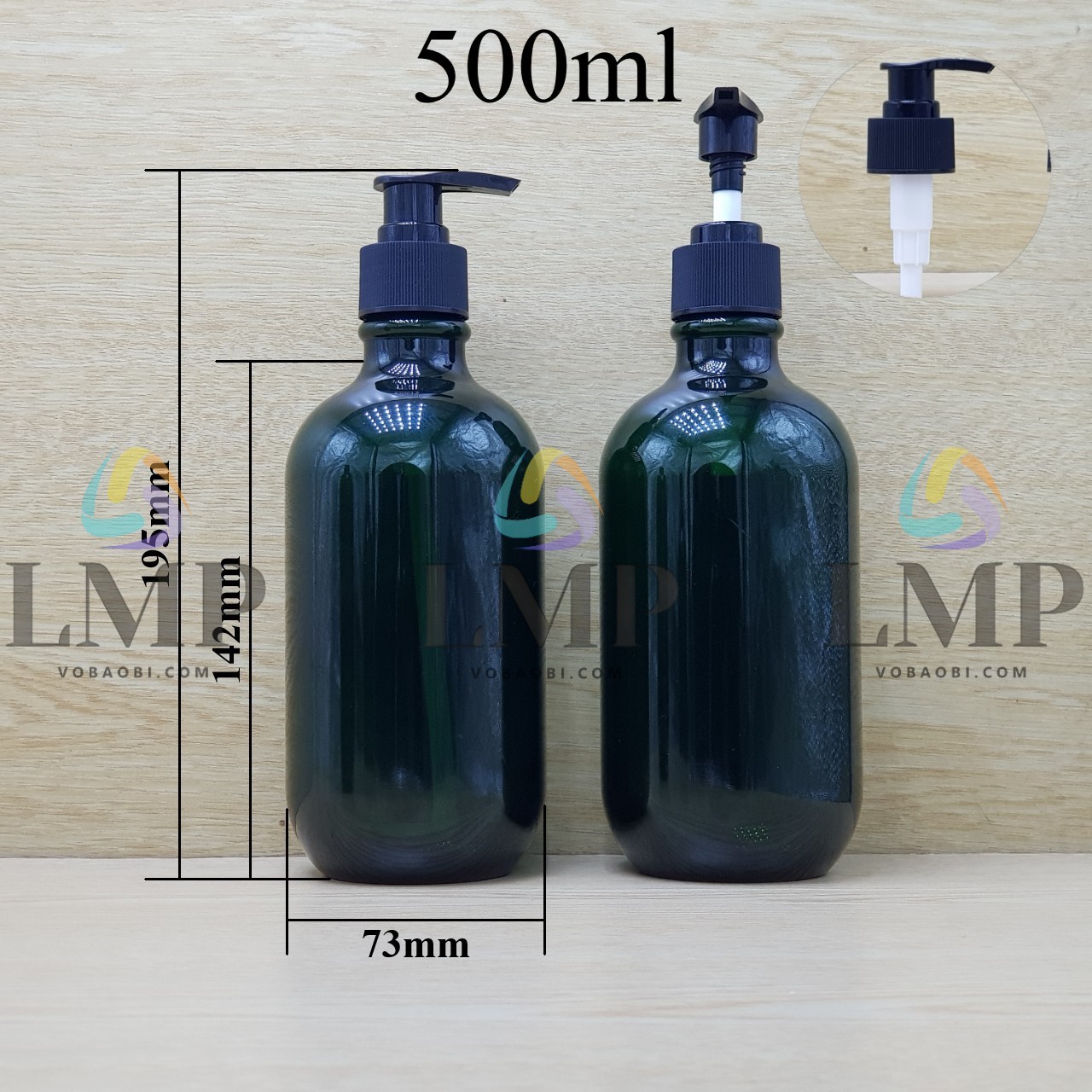 Chai PET 38g vòi van sọc 500ml