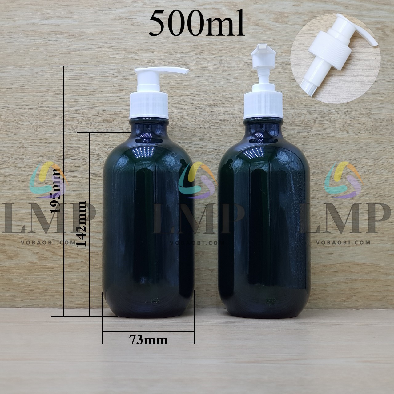 Chai PET 38g vòi van sọc 500ml