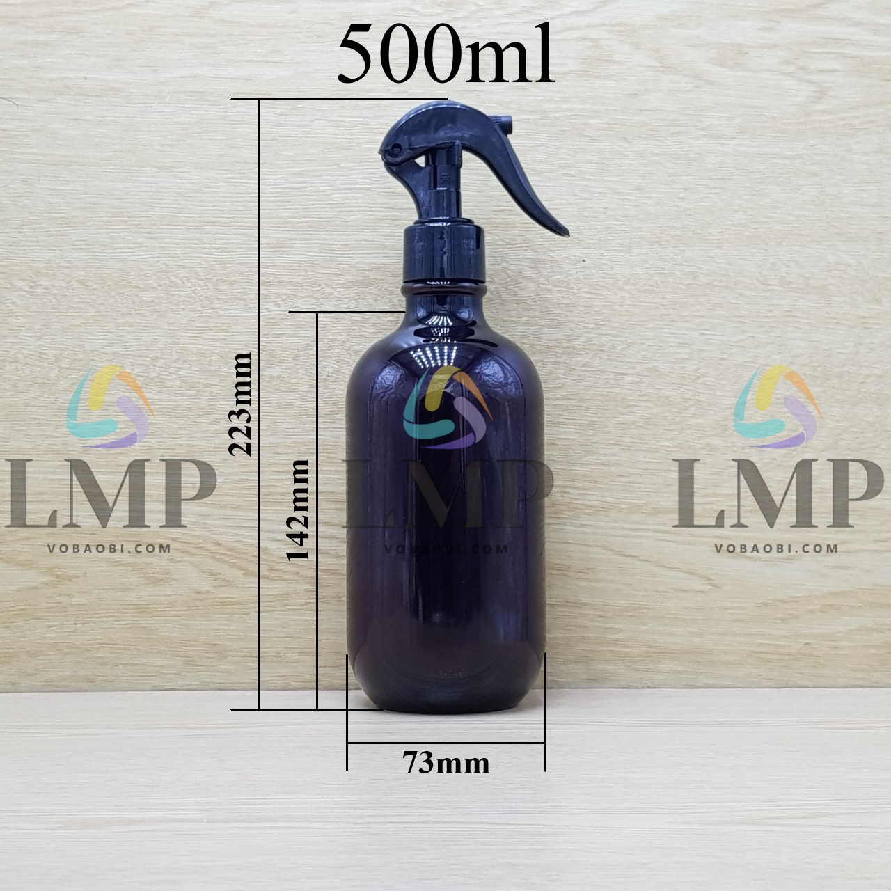 Chai PET 38g vòi xịt kiếng 500ml