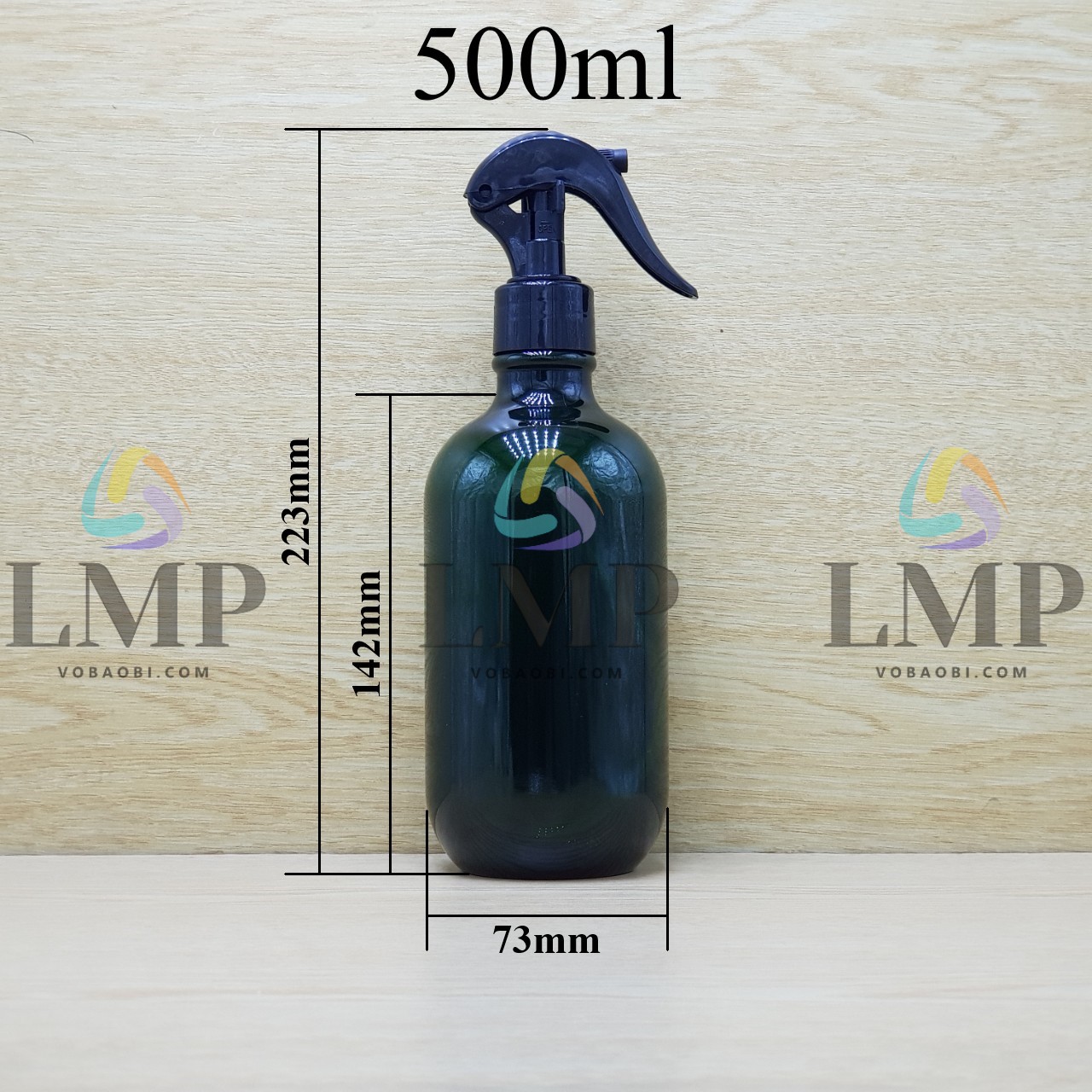 Chai PET 38g vòi xịt kiếng 500ml