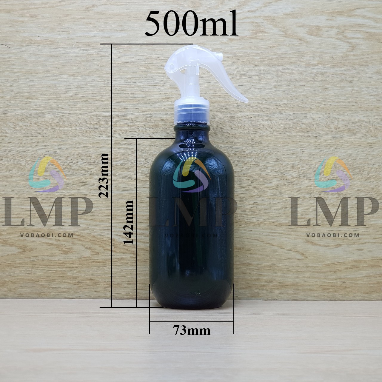 Chai PET 38g vòi xịt kiếng 500ml