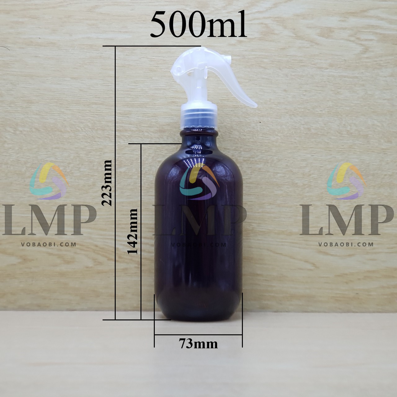 Chai PET 38g vòi xịt kiếng 500ml