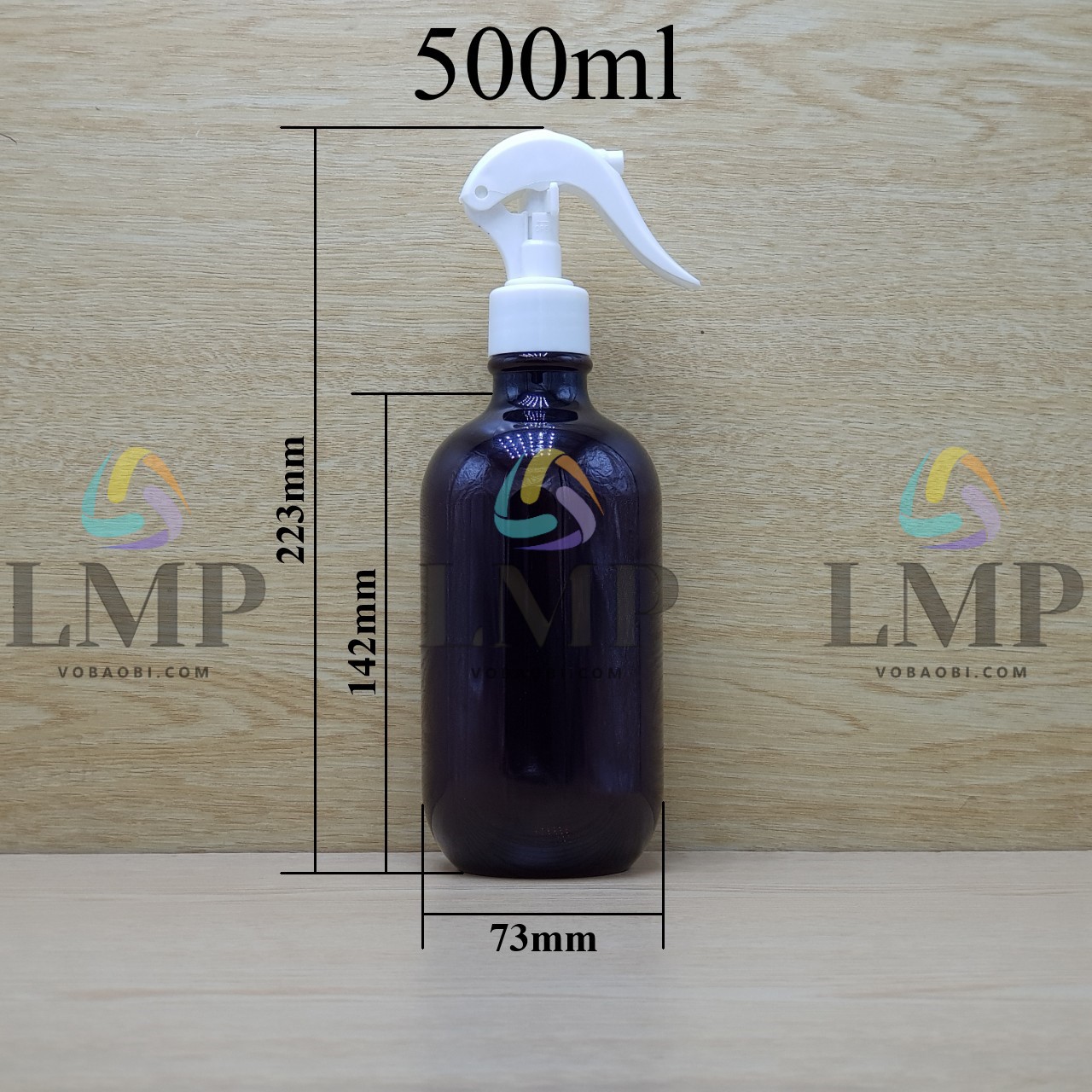Chai PET 38g vòi xịt kiếng 500ml