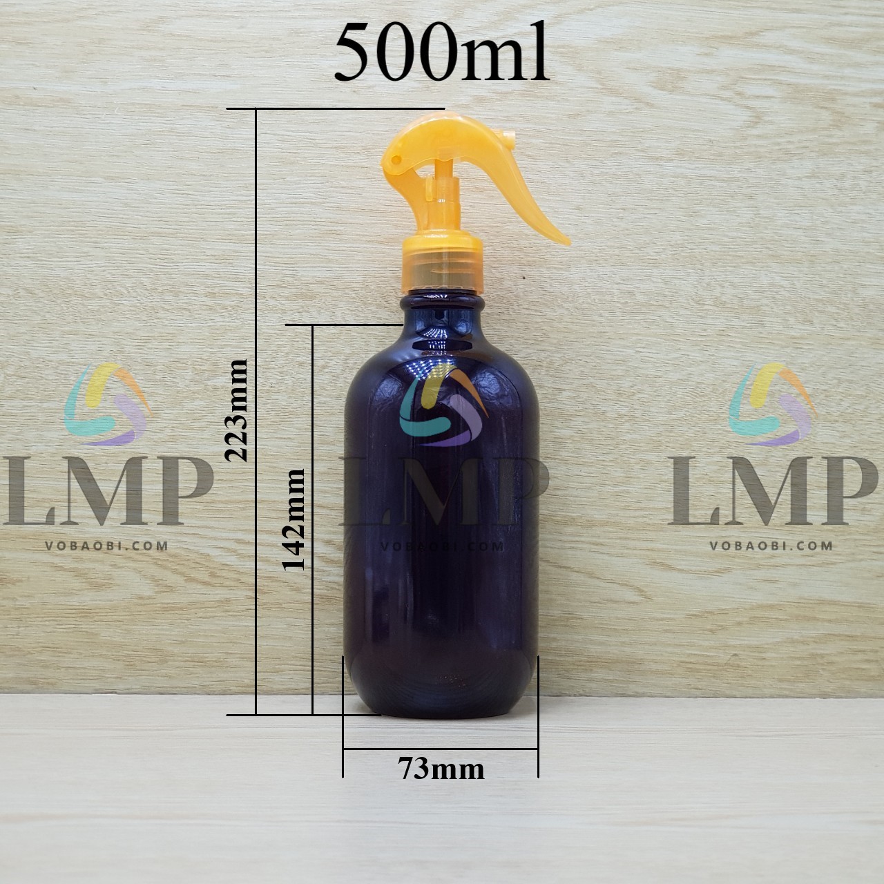 Chai PET 38g vòi xịt kiếng 500ml