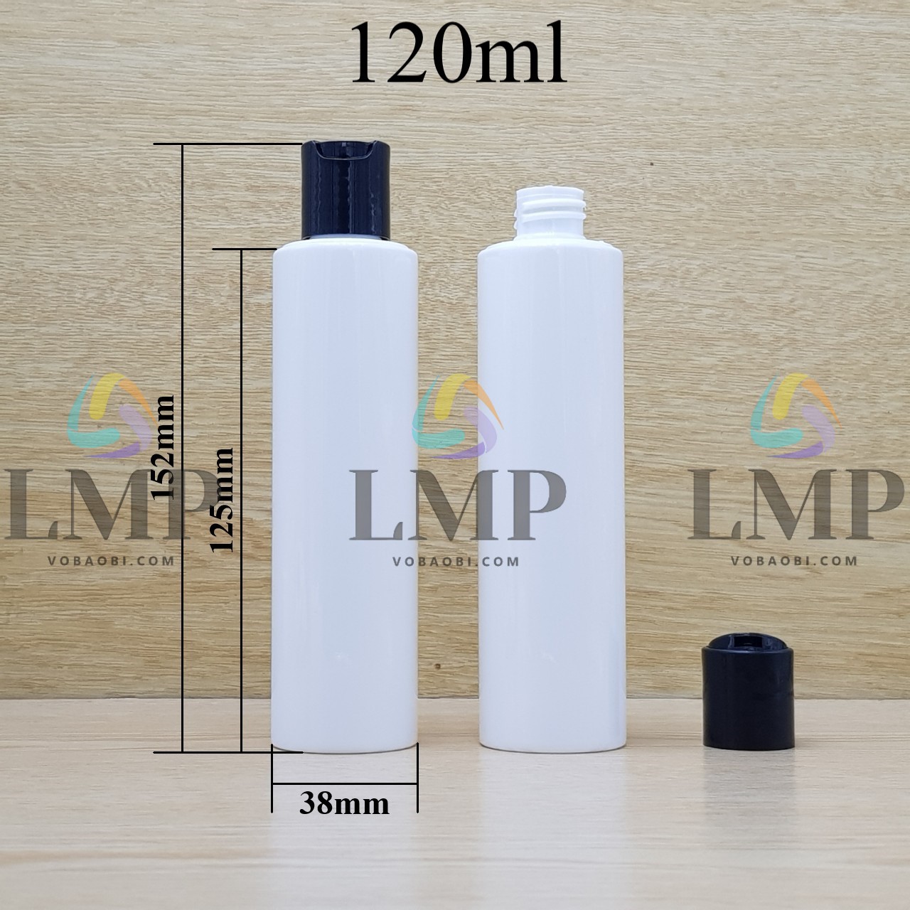 Chai PETG vai ngang nắp nhấn