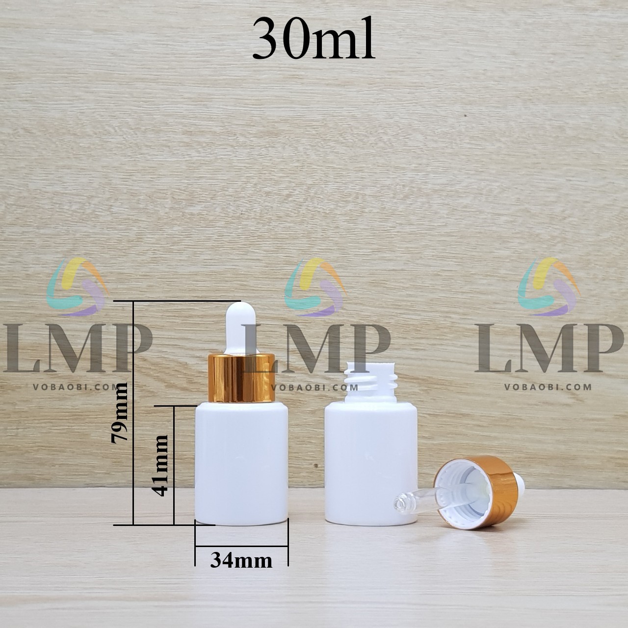 Chai PETG vai ngang nắp bóp khoen nhôm