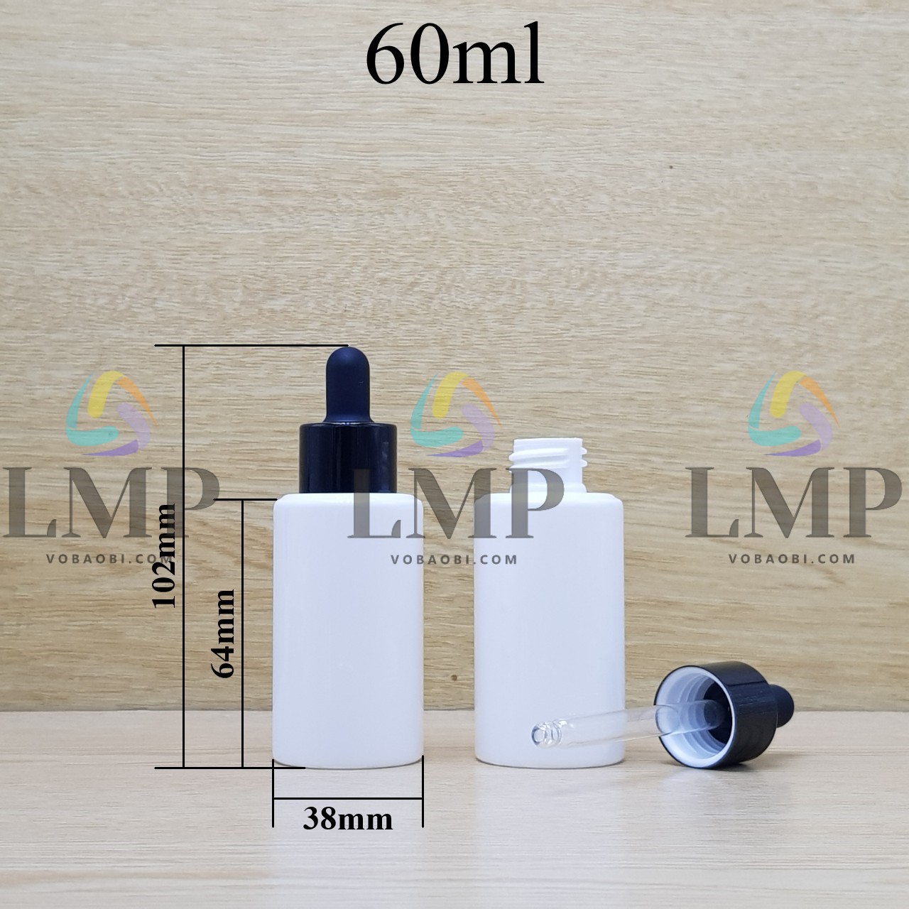 Chai PETG vai ngang nắp bóp khoen nhôm