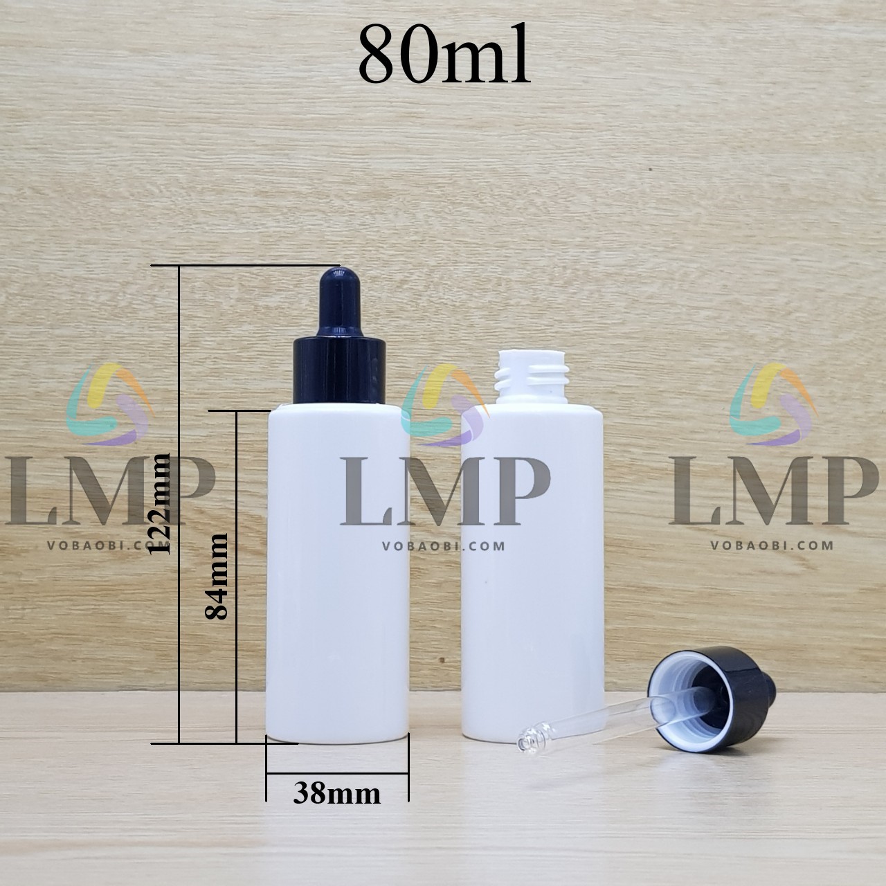 Chai PETG vai ngang nắp bóp khoen nhôm