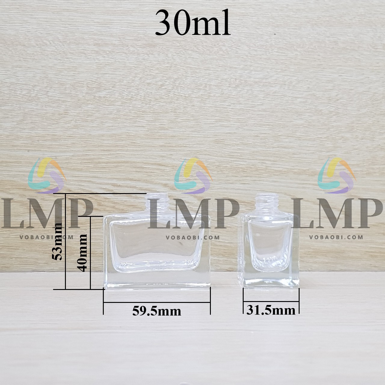 Thân chai vuông LMP cổ Ø14.5