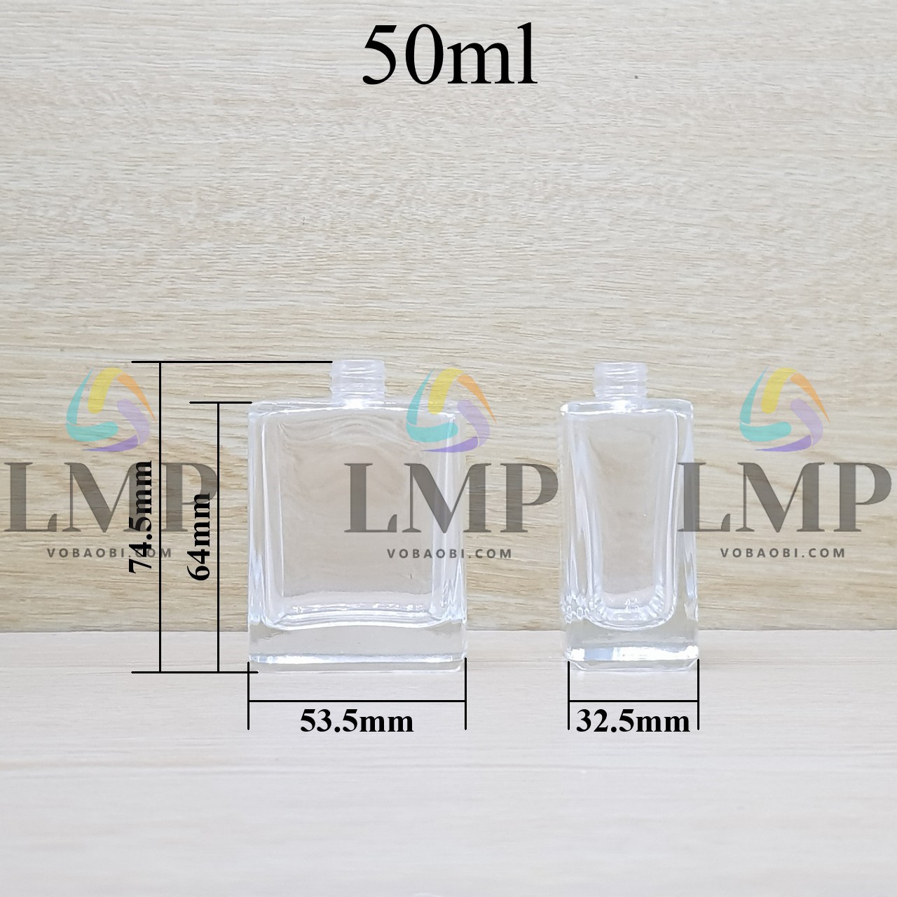 Thân chai vuông LMP cổ Ø14.5