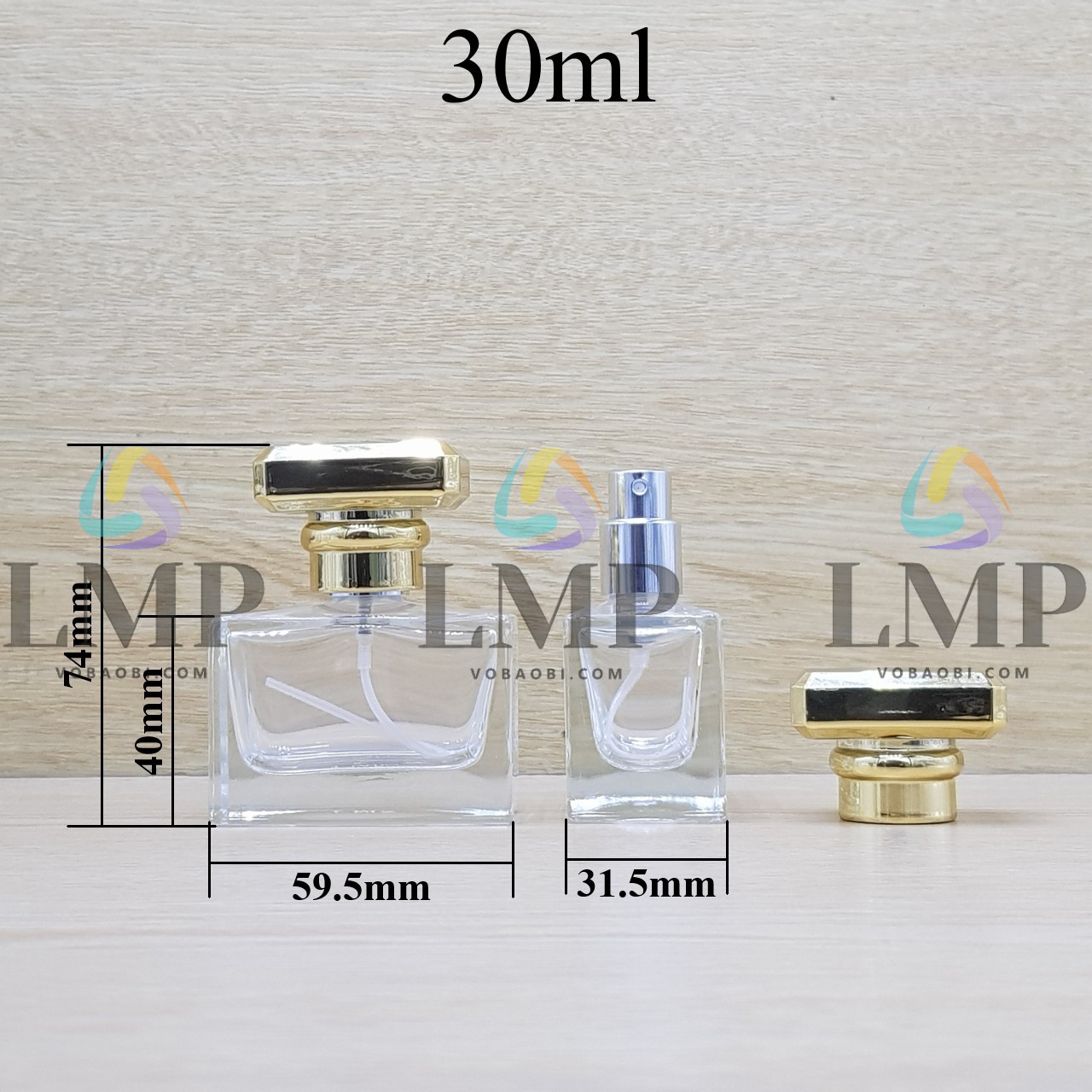Chai nước hoa vuông cao cấp