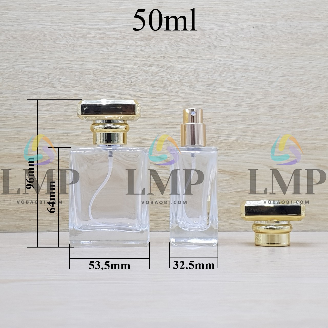 Chai nước hoa vuông cao cấp