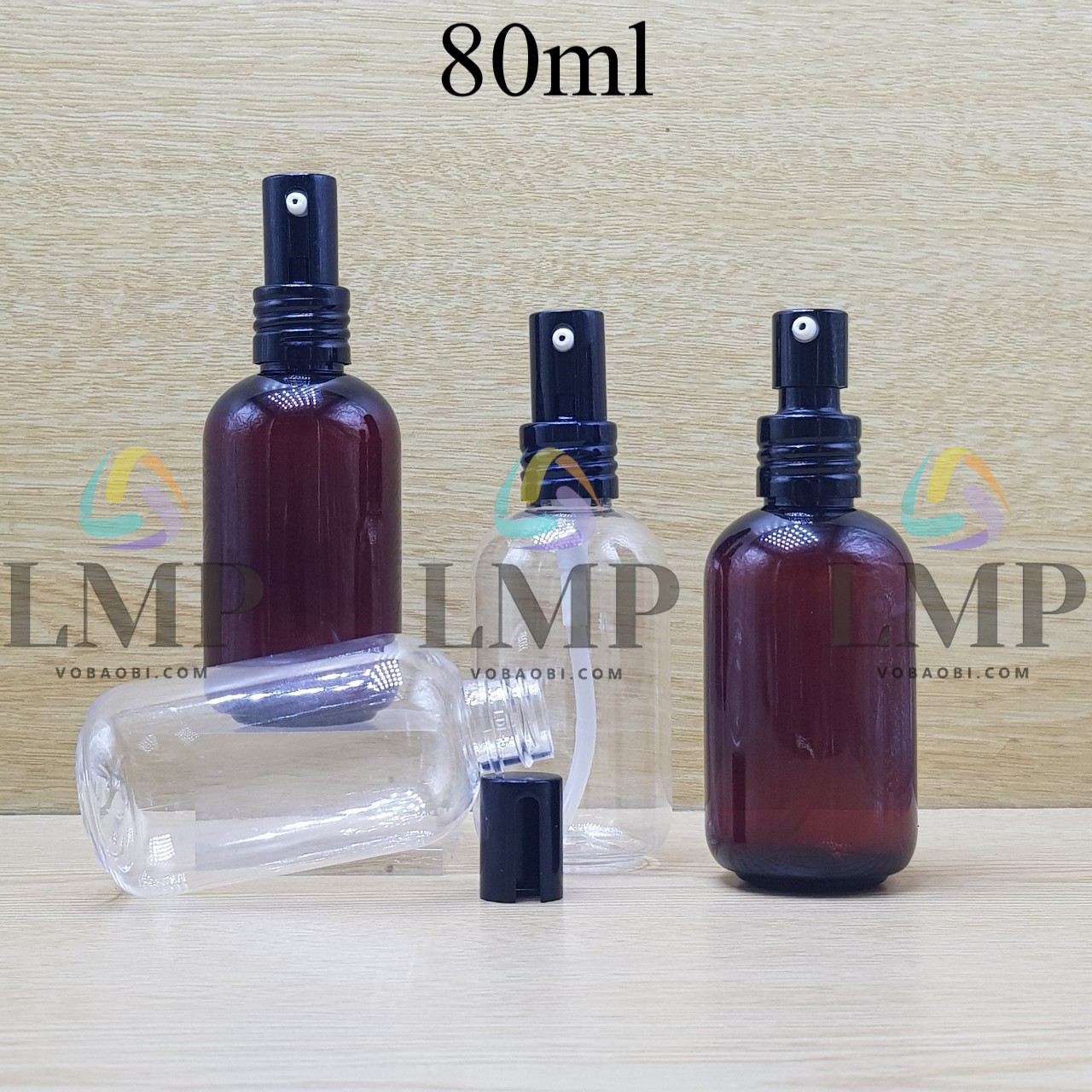 Chai vai tròn đầu nhôm giọt cao 80ml