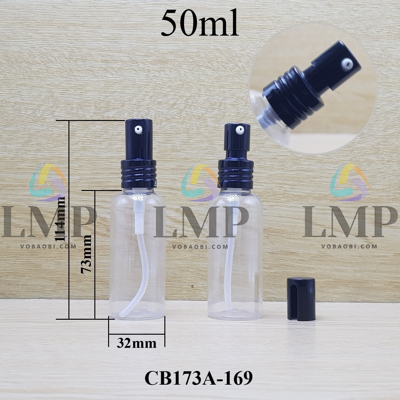 Chai vai tròn đầu nhôm giọt cao 50ml
