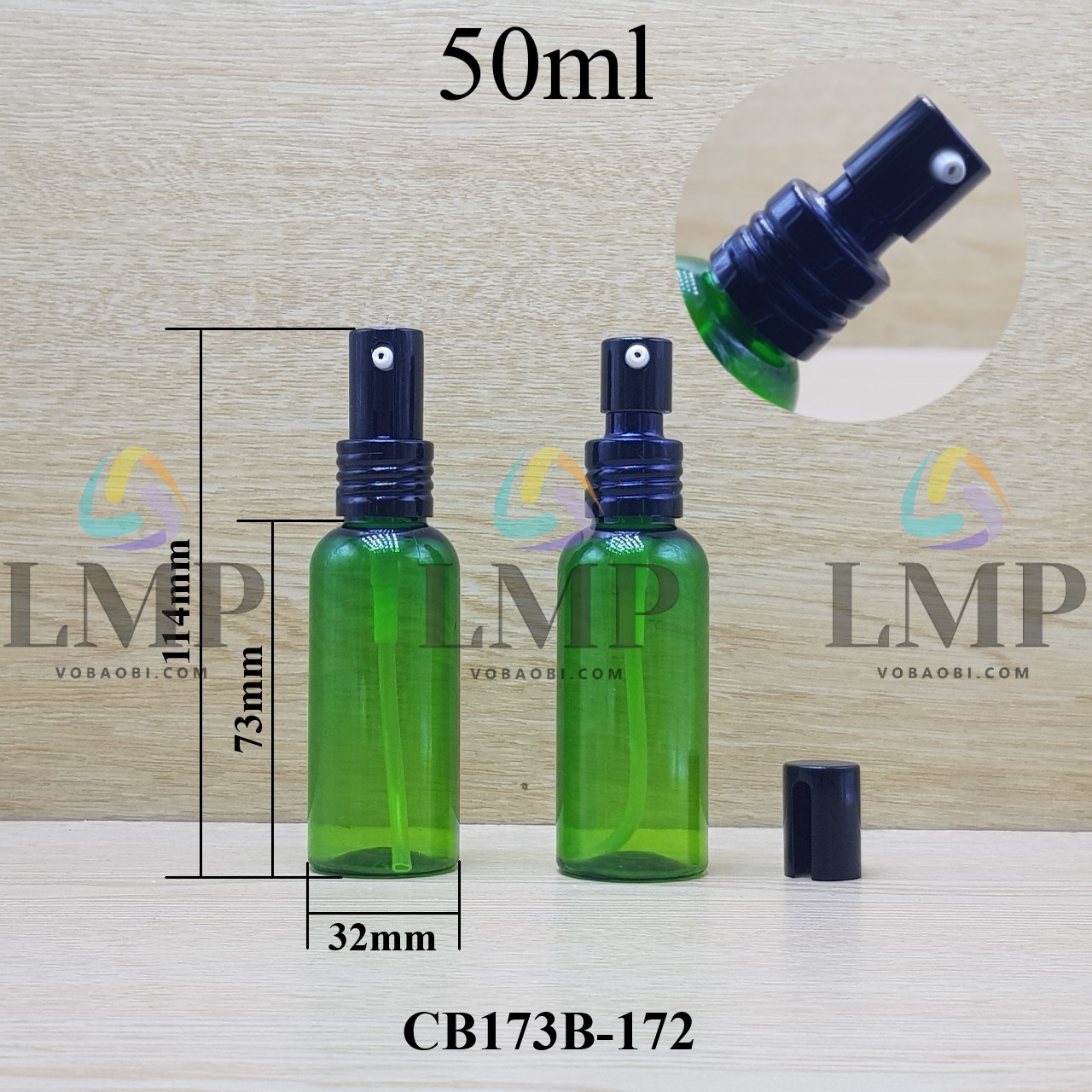 Chai vai tròn đầu nhôm giọt cao 50ml