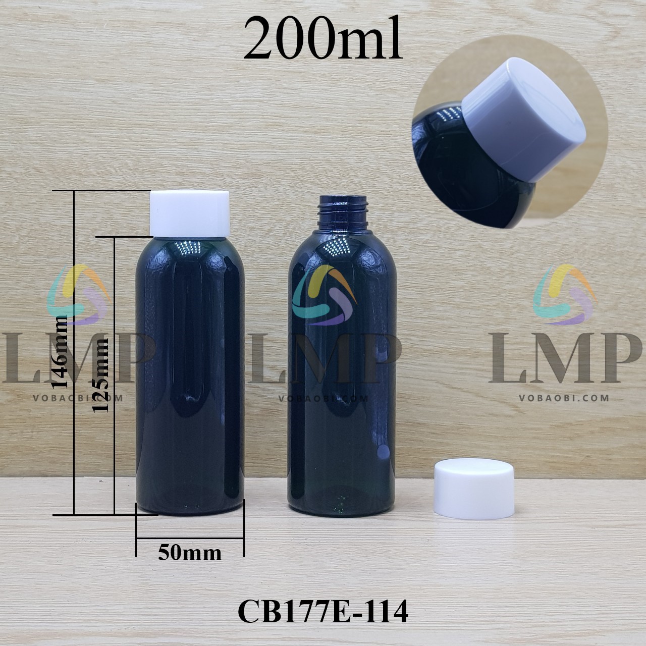 Chai 24g vai tròn nắp vặn tonner có núm 200ml